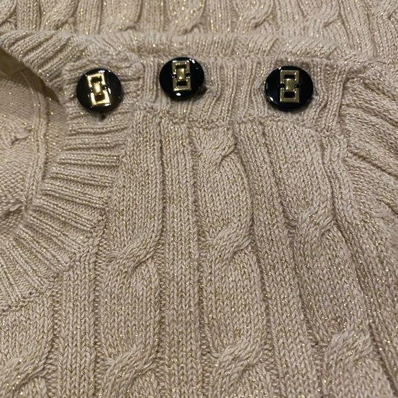 CHARTER CLUB GOLD CABLE KNIT SWEATER    NWT - Picture 10 of 11